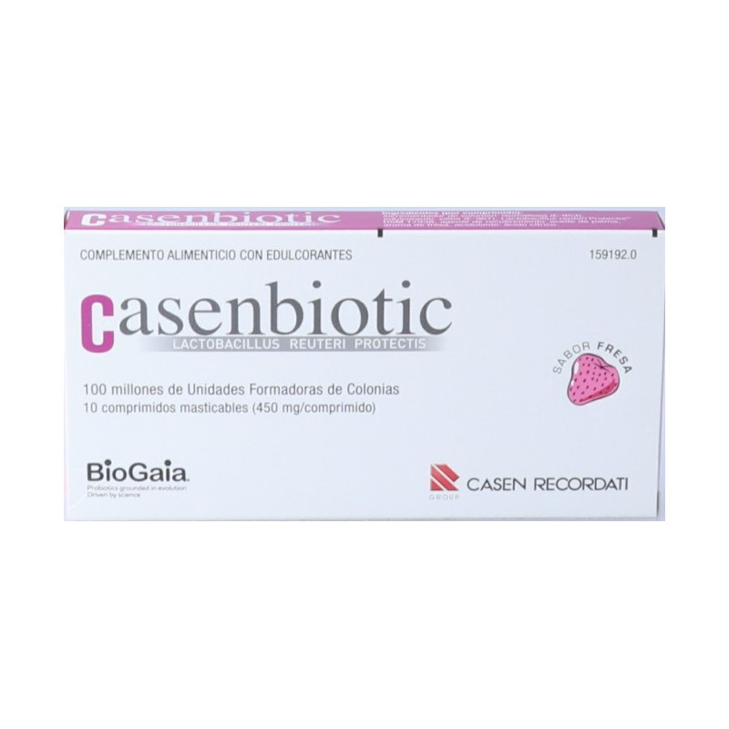 CASENBIOTIC 10 COMPRIMIDOS SABOR FRESA